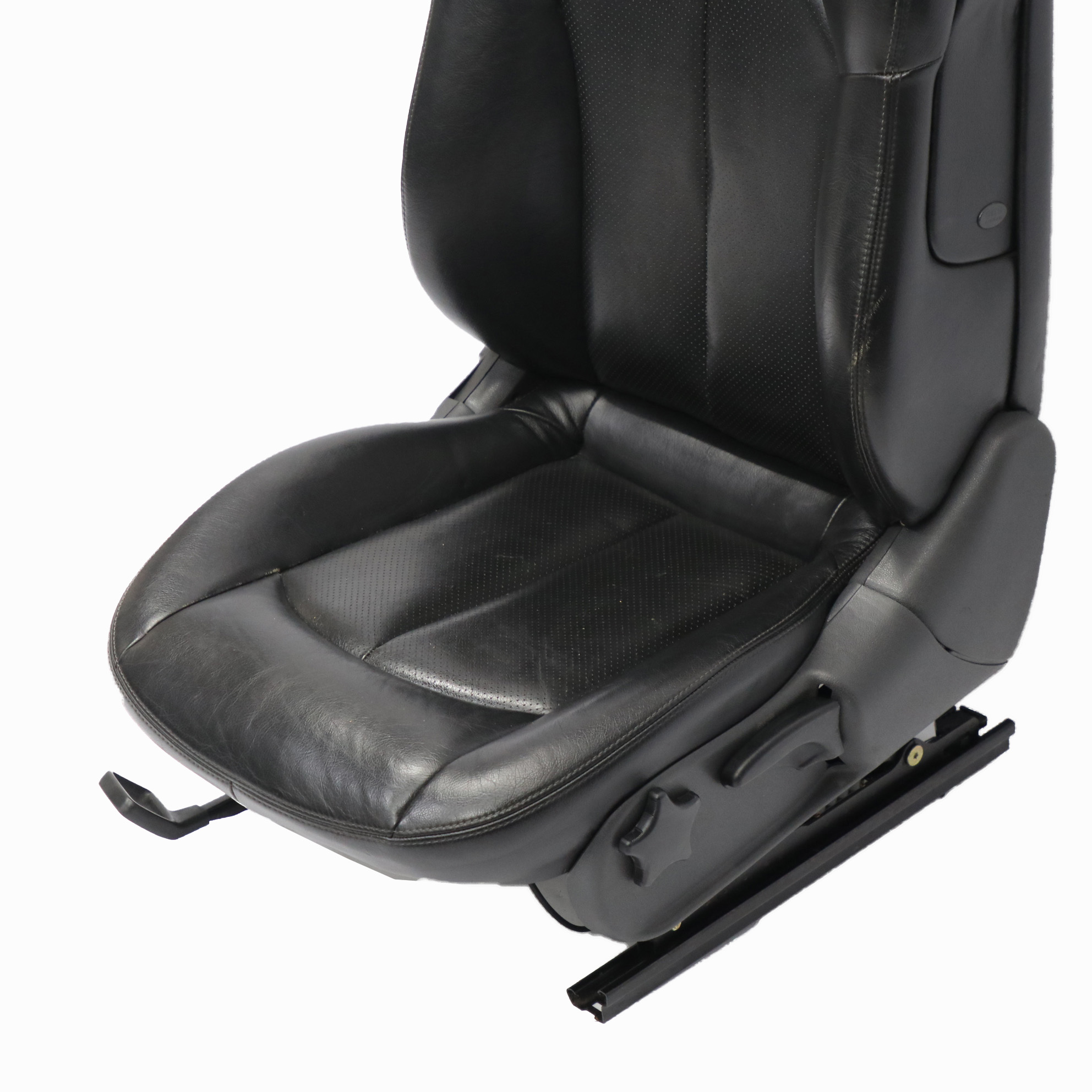 Mercedes A209 Cabrio Vordersitz links Interieur Leder Schwarz