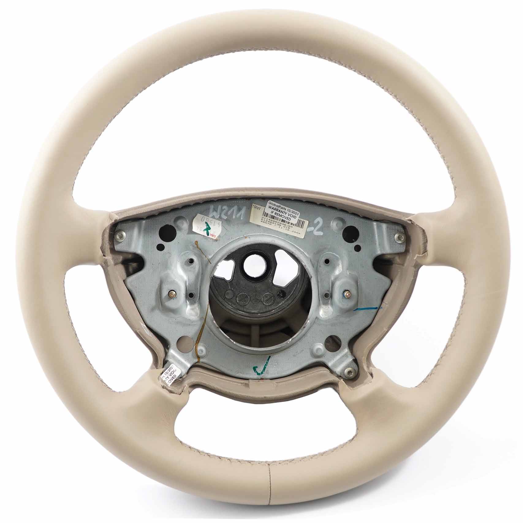 Mercedes W211 NEW Beige Leather Steering Wheel 4 Spoke A2114600203