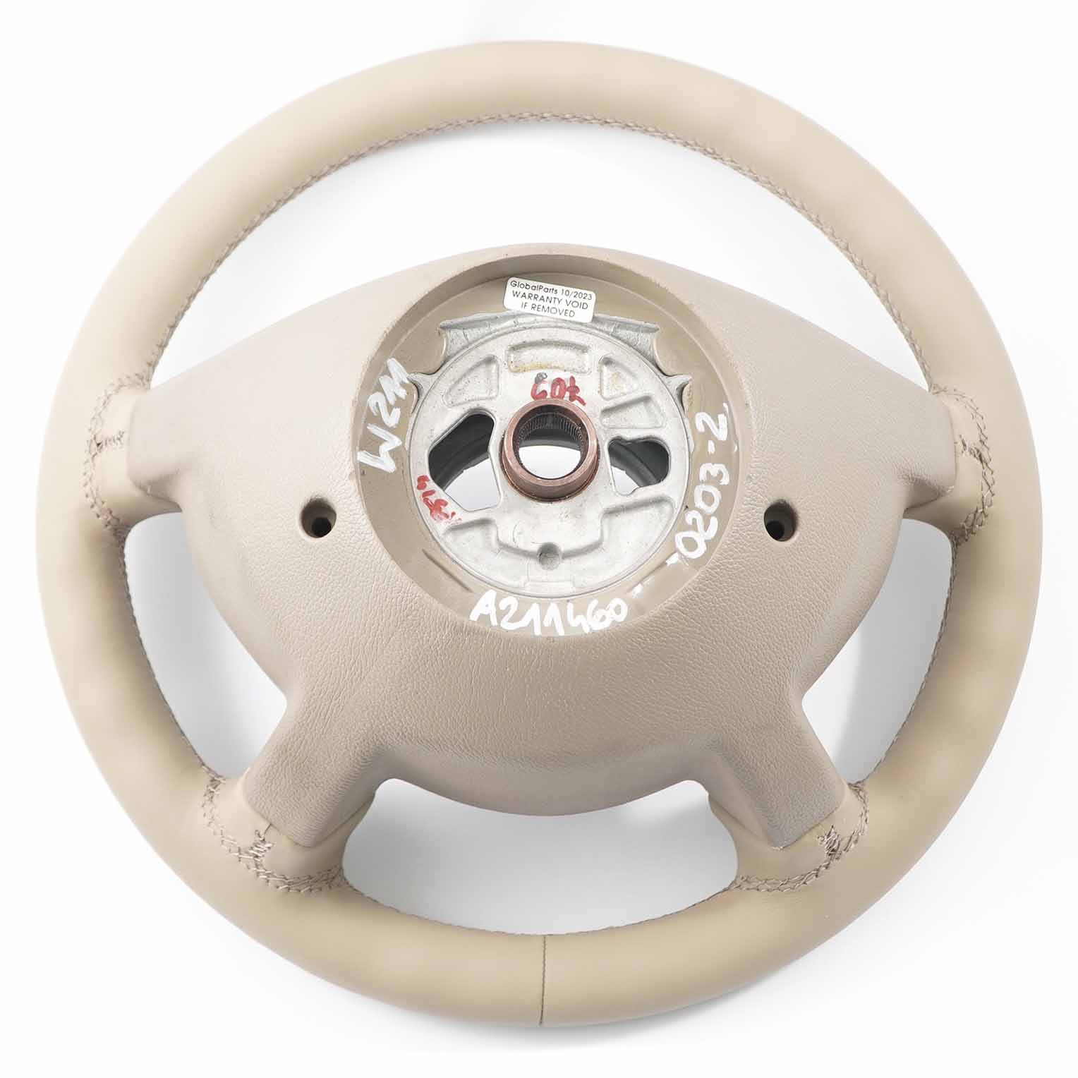 Mercedes W211 NEW Beige Leather Steering Wheel 4 Spoke A2114600203