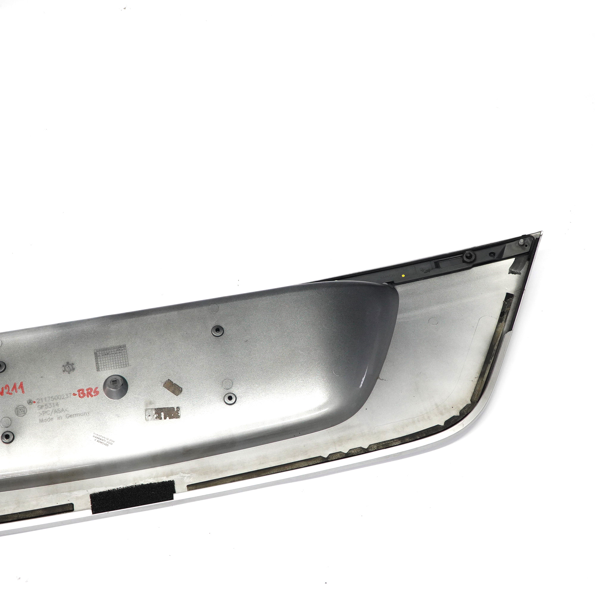 Mercedes W211 Trunk Boot Number Plate Trim Panel Brilliant Silver A2117500237