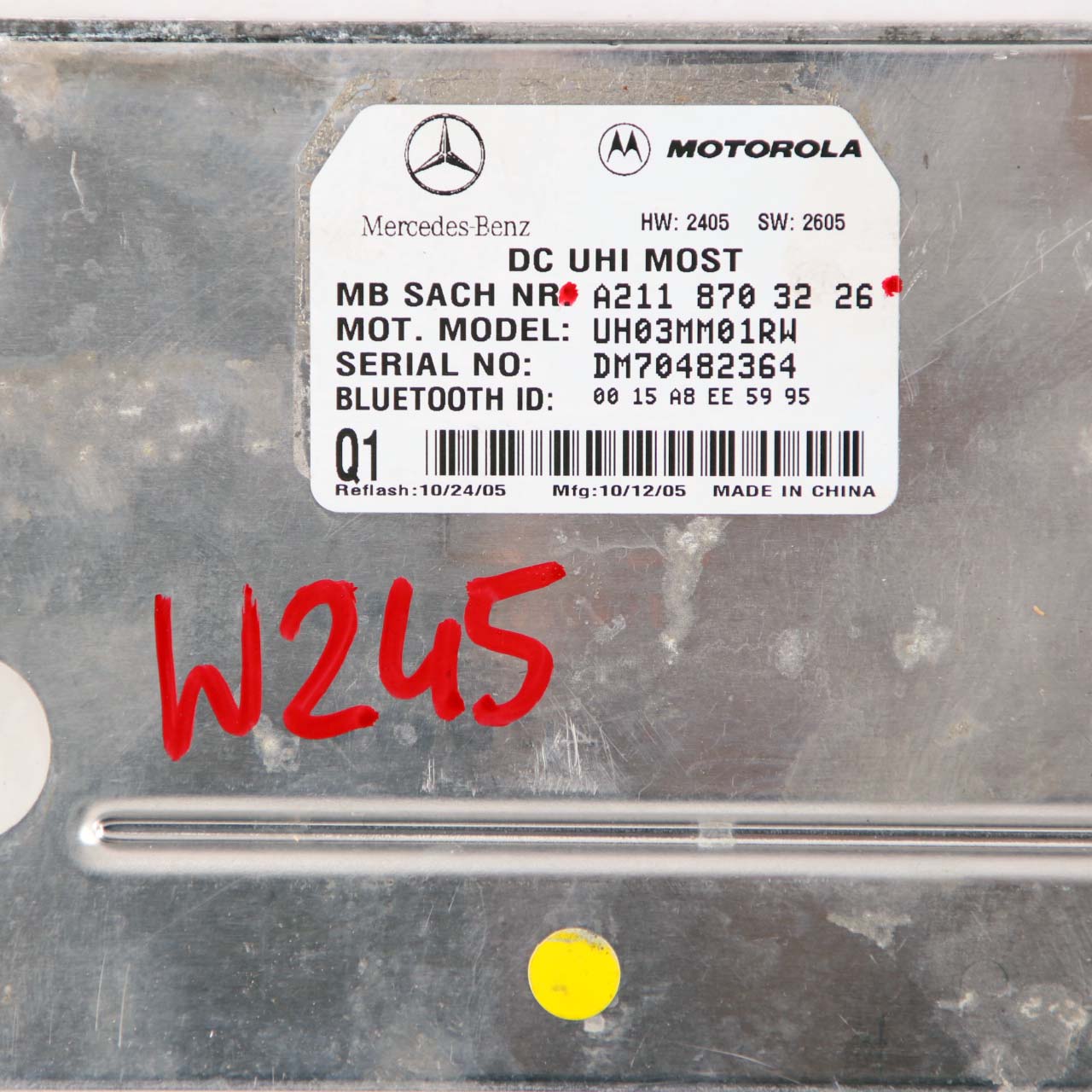 Mercedes W245 Bluetooth Steuergerät Modul Freisprecheinrichtung A2118703226