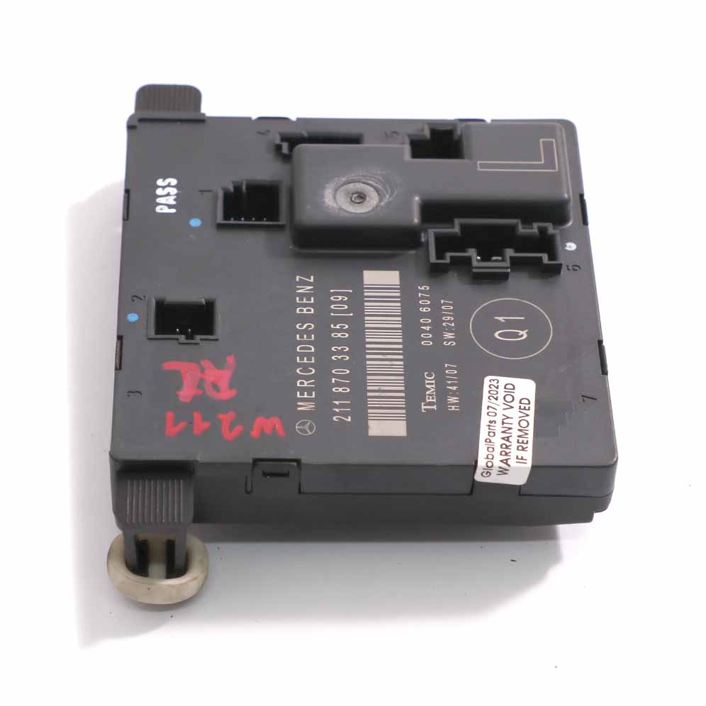 Mercedes W211 Door Module Rear Left N/S Control Unit ECU A2118703385