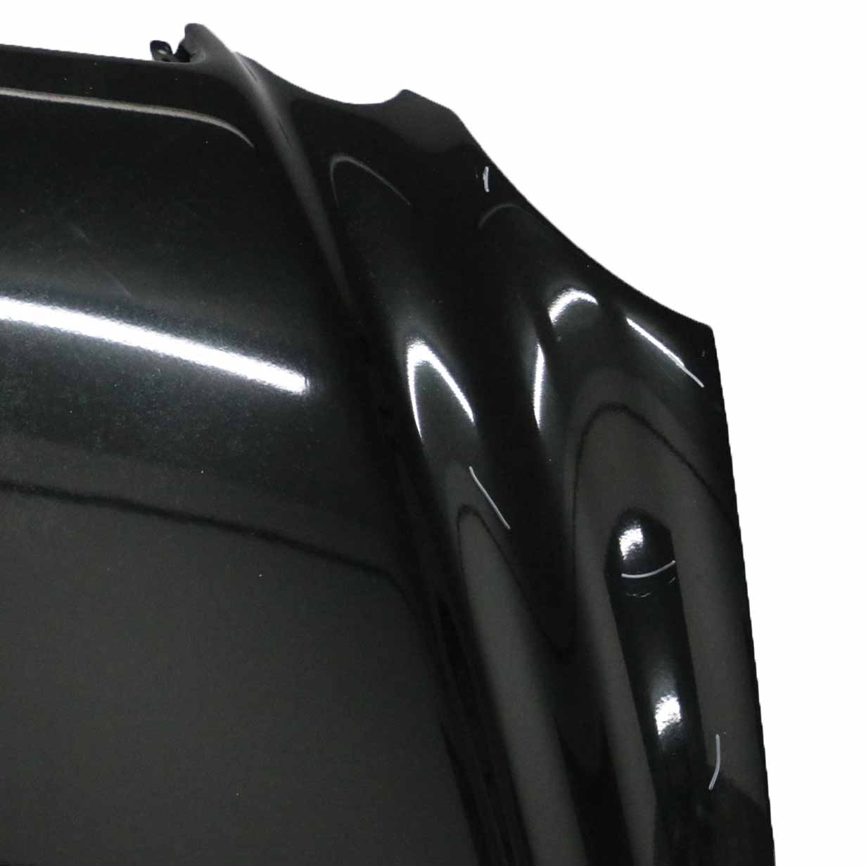 Mercedes W211 Hood Bonnet Trim Panel Covering Melanite Black Metallic - 185