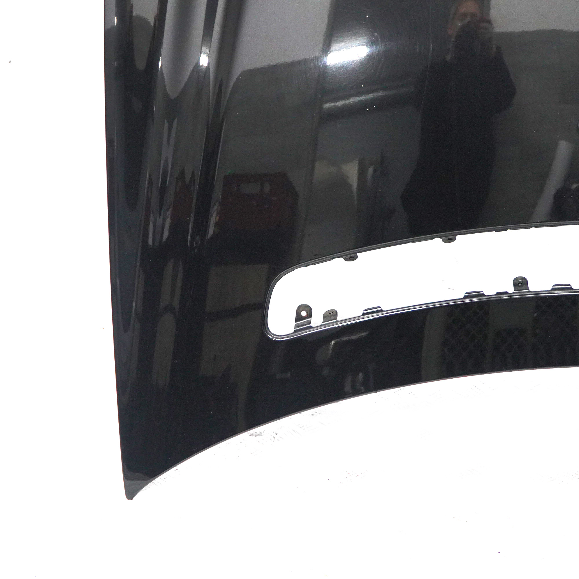 Mercedes W211 Hood Bonnet Trim Panel Covering Obsidian Black Metallic - 197