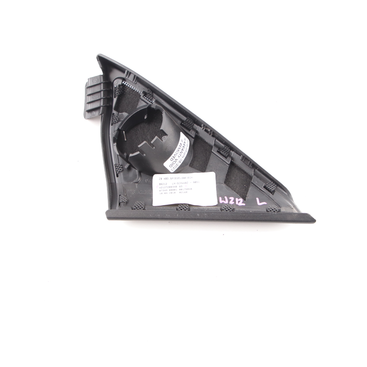 Mercedes W212 Harman Tweeter Speaker Triangle Cover Trim Left N/S A2127200348