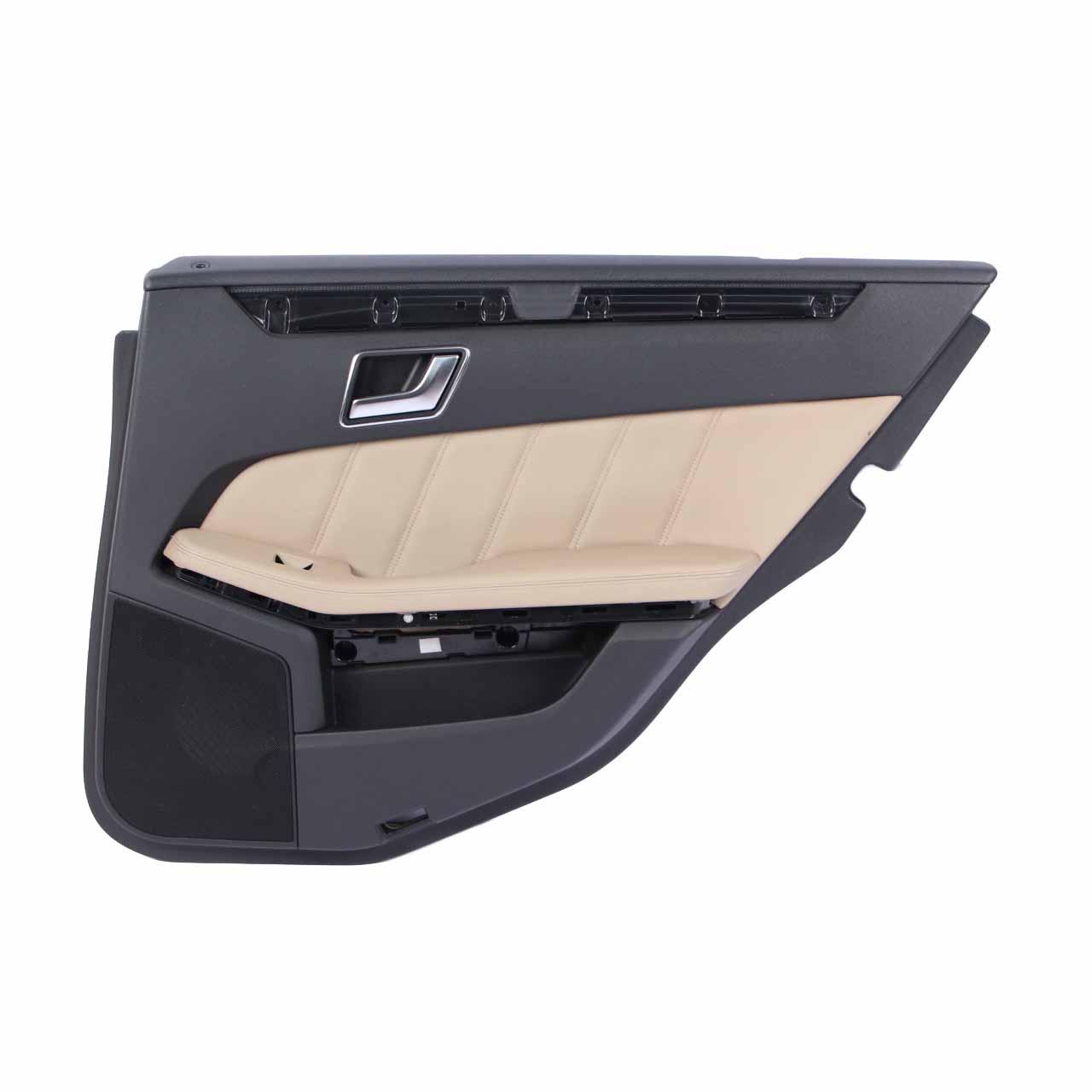 Mercedes W212 Türkarte hinten rechts Trim Panel Schwarz Beige Leder Nappa