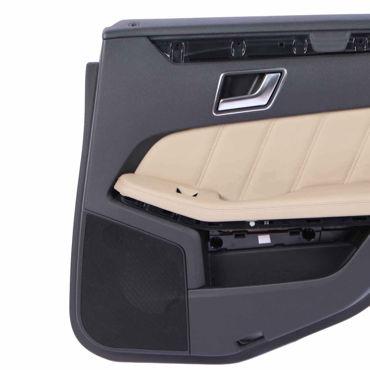 Mercedes W212 Türkarte hinten rechts Trim Panel Schwarz Beige Leder Nappa