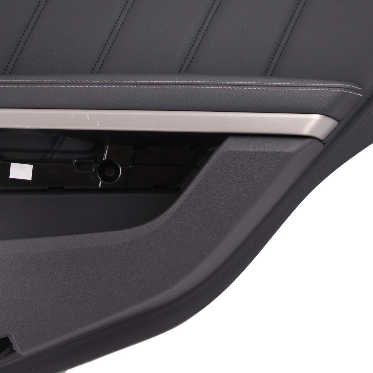 Mercedes W212 Türkarte Hinten Rechts O/S Trim Panel Schwarz Leder Nappa