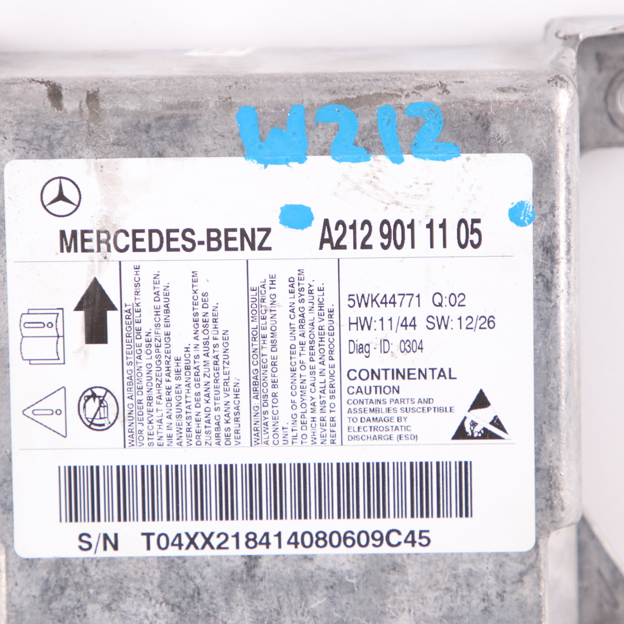 Mercedes W212 Airbag Steuergerät ECU Airbag-Sensormodul A2129011105