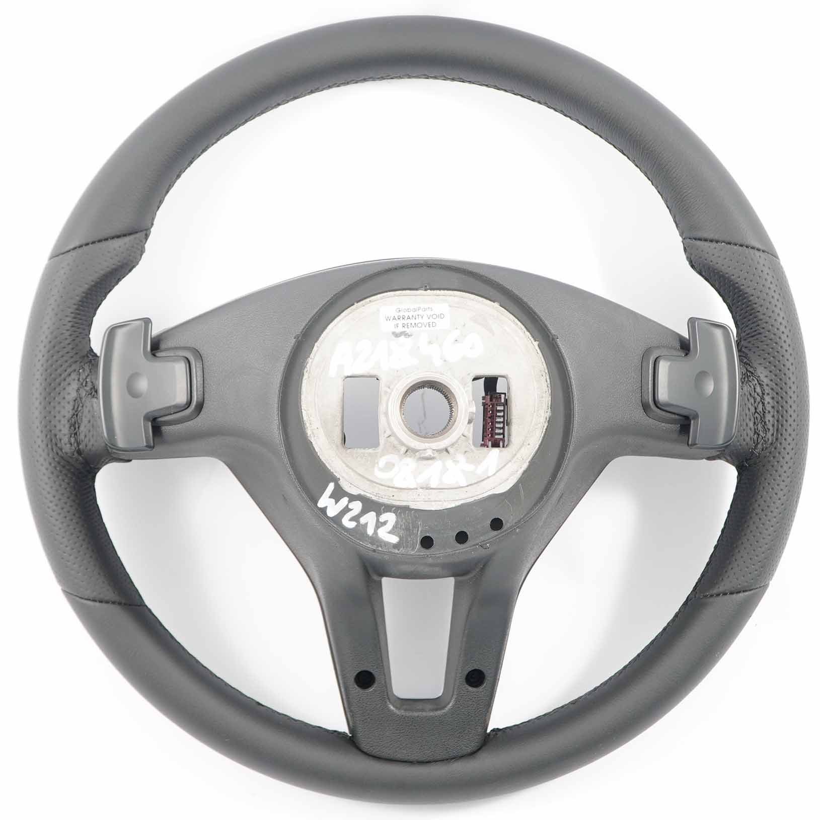 Steering Wheel Mercedes W204 W212 NEW Black Leather Black Threads Paddle Shift