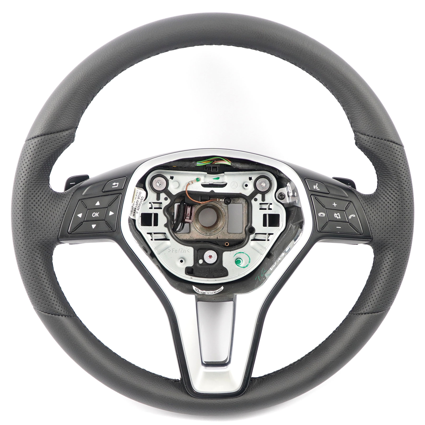 Steering Wheel Mercedes W176 W246 NEW Black Leather Black Threads Paddle Shift