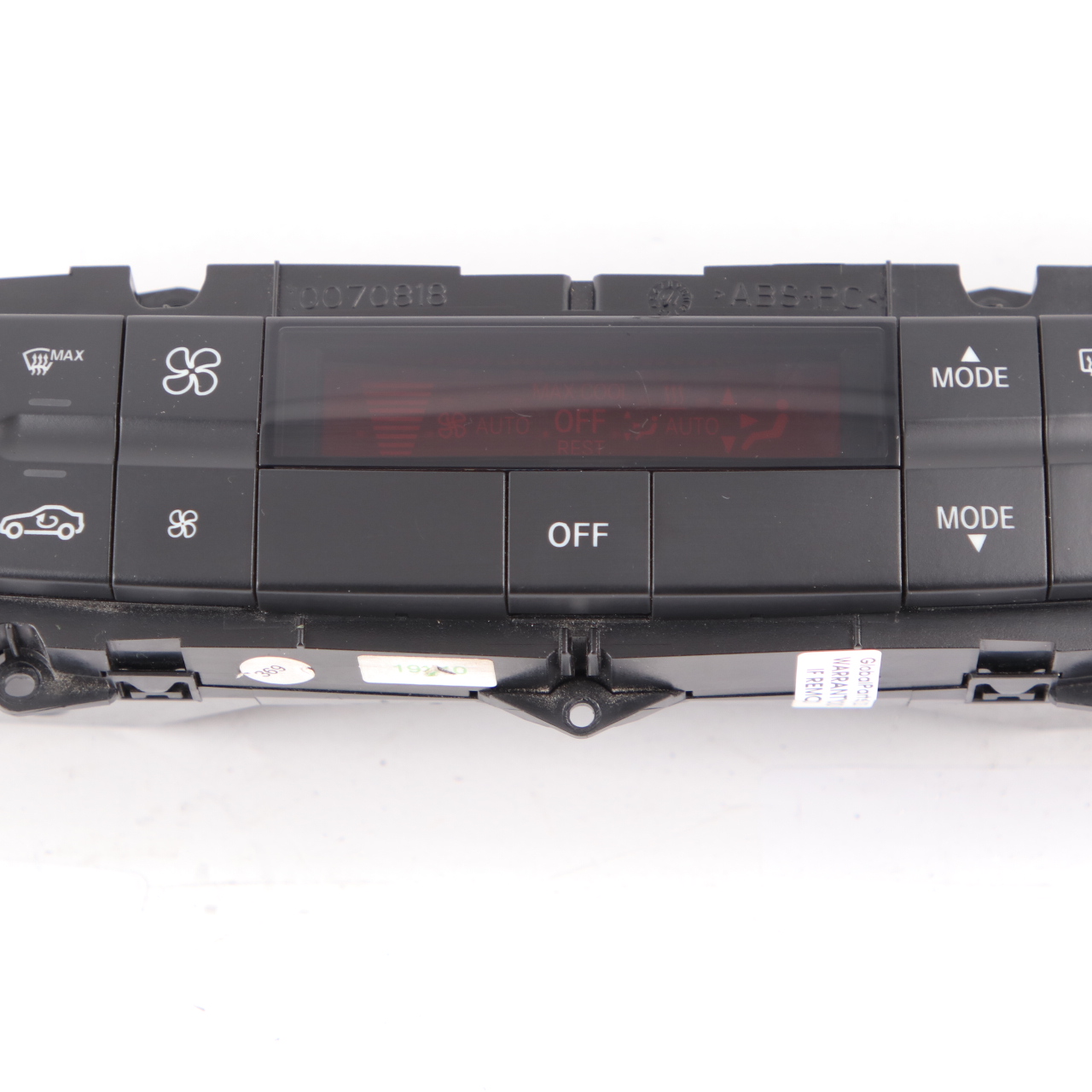 Mercedes CLS W219 A/C Air Conditioning Climate Control Switch Panel A2198303985