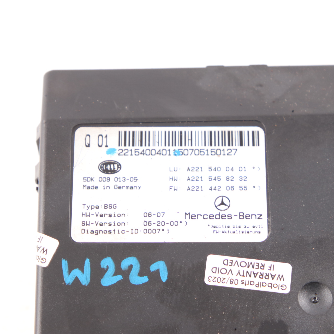 Mercedes W221 Stromversorgung Batterie-Steuermodul-Einheit A2215400401