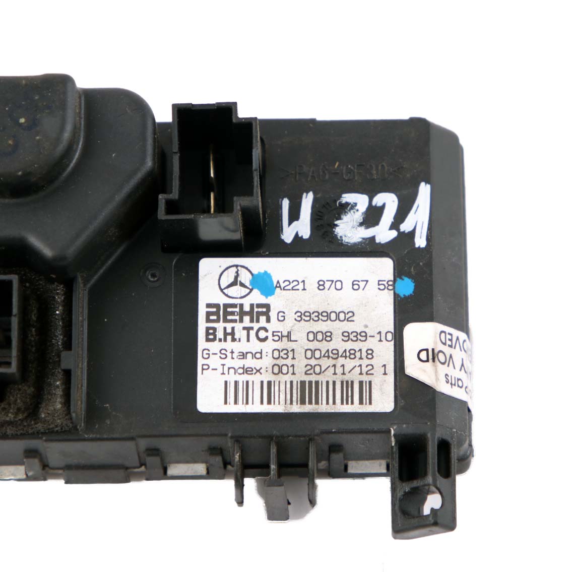 Mercedes W221 Heizung Gebläse Motor Widerstand Regler A2218706758