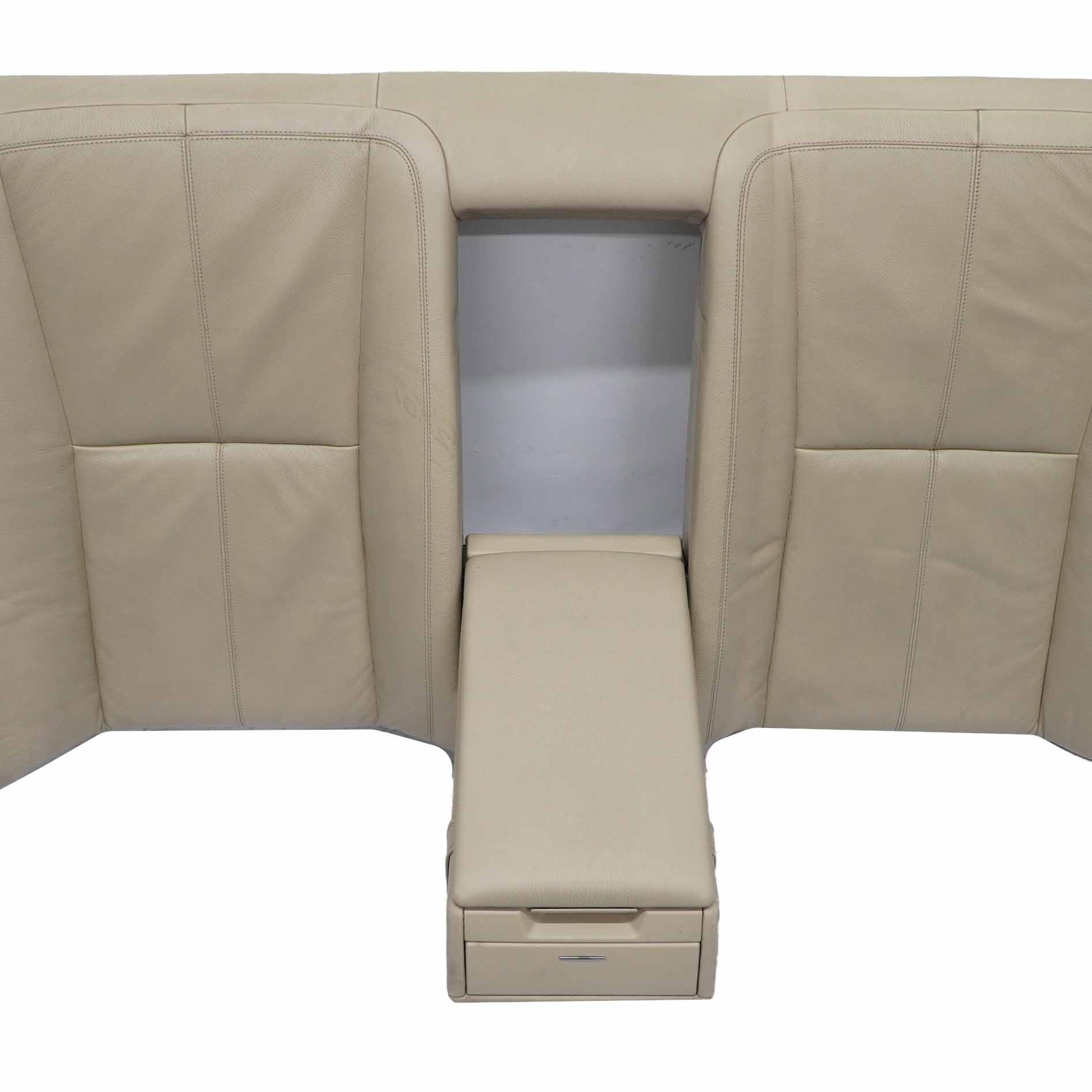 Mercedes W221 Rücksitz Rückenlehne Abdeckung Armlehne Getränkehalter Leder Beige