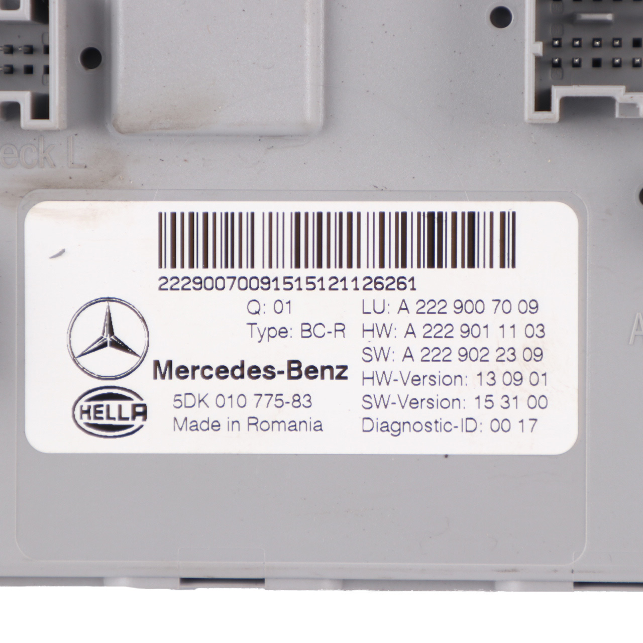 Mercedes W205 SAM Modul Heck Komfort Steuergerät ECU A2229007009