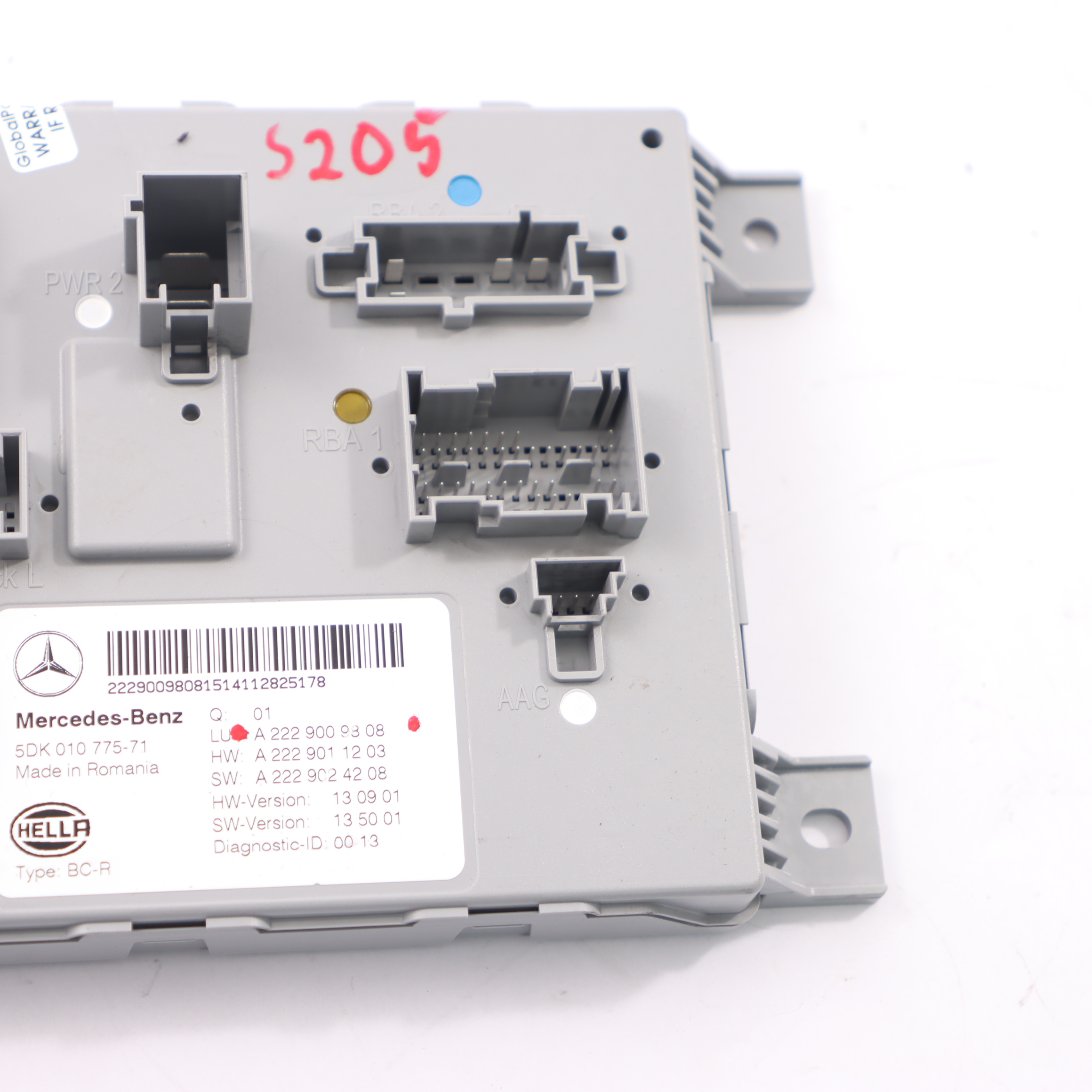 Mercedes W205 SAM Modul Heckkomfortsteuergerät ECU A2229009808