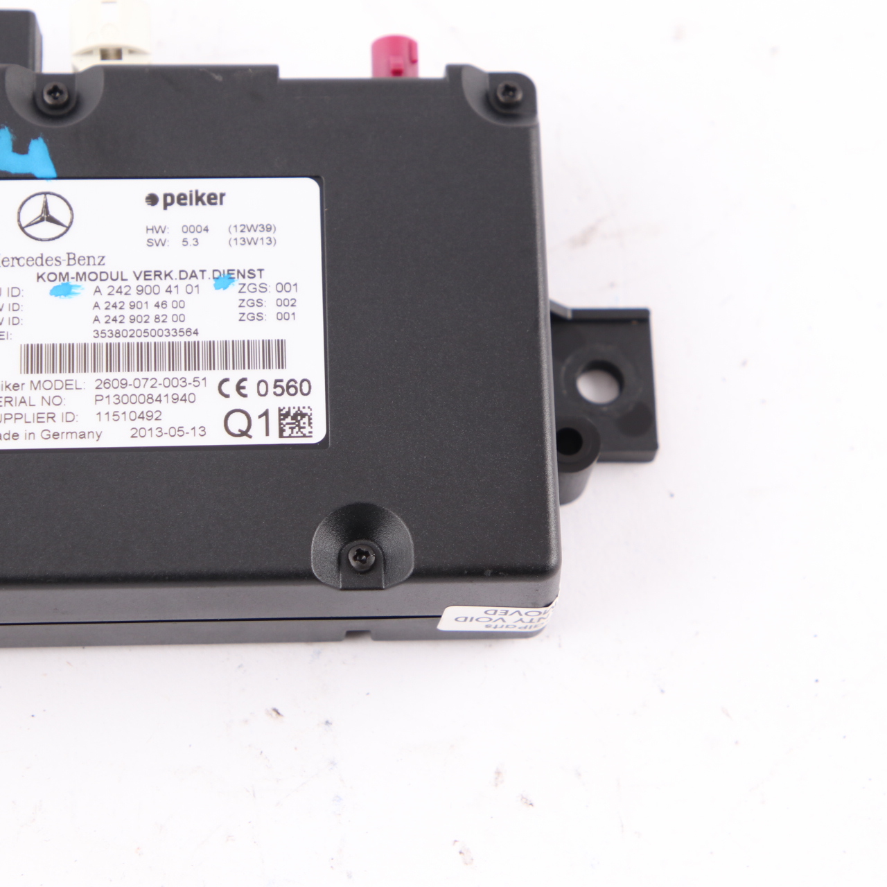 Mercedes W204 W212 Telephone Control Unit Module ECU A2429004101