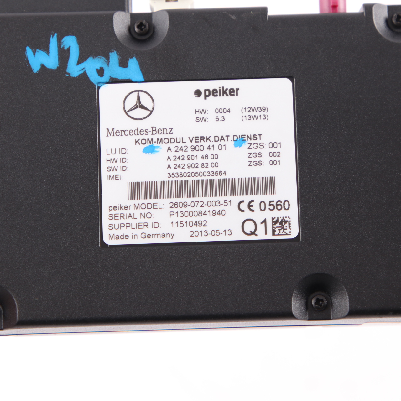 Mercedes W204 W212 Telephone Control Unit Module ECU A2429004101