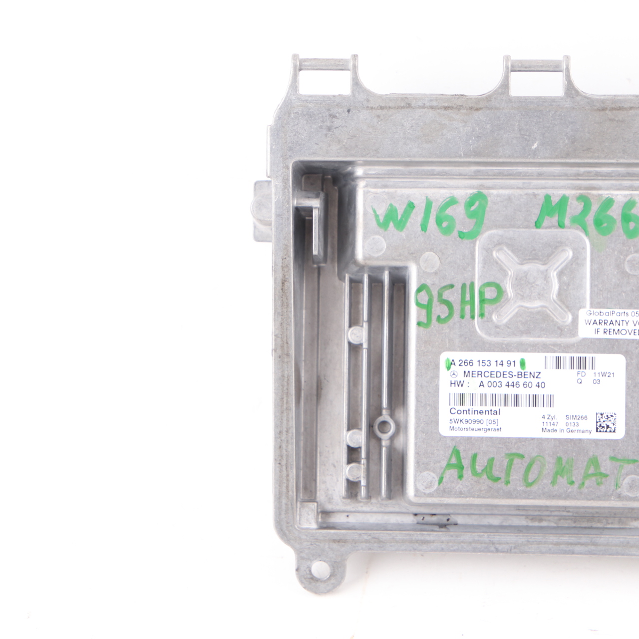 Mercedes W169 A150 M266.920 95HP Motorsteuergerät ECU A2661531491 Automatik