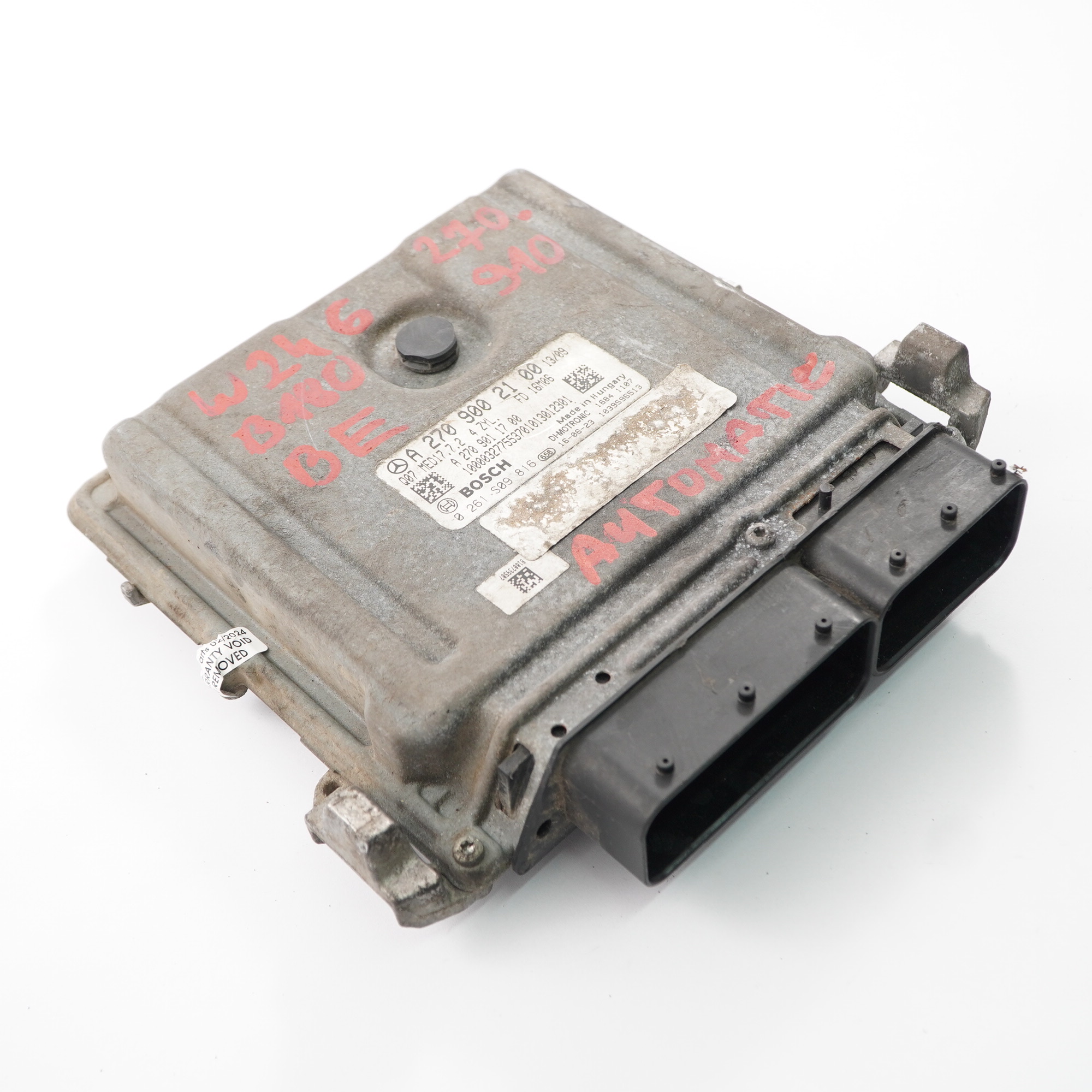 Mercedes W176 W246 A180 B180 BlauEFFICIENCY 270.910 122PS Motor ECU A2709002100