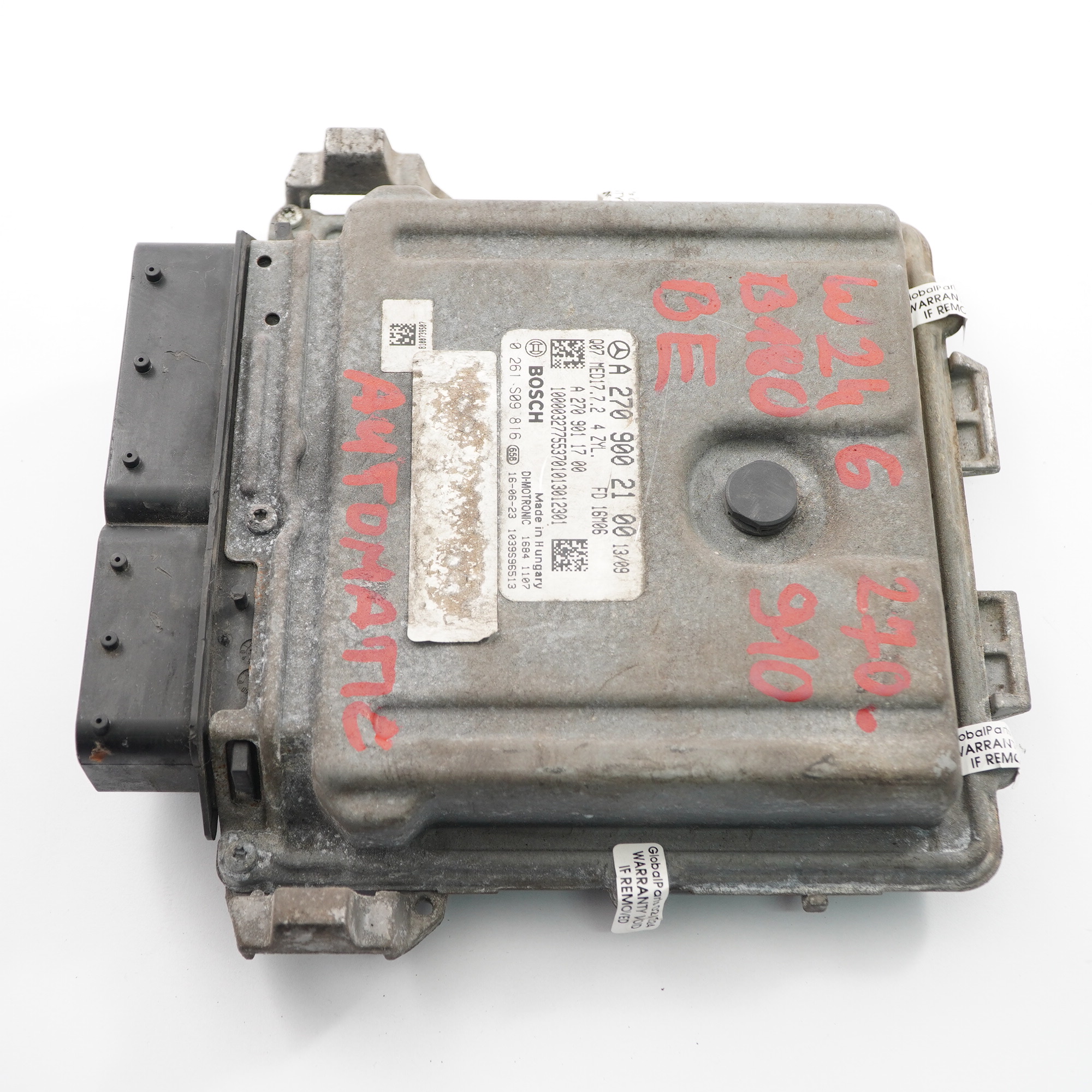 Mercedes W176 W246 A180 B180 BlauEFFICIENCY 270.910 122PS Motor ECU A2709002100