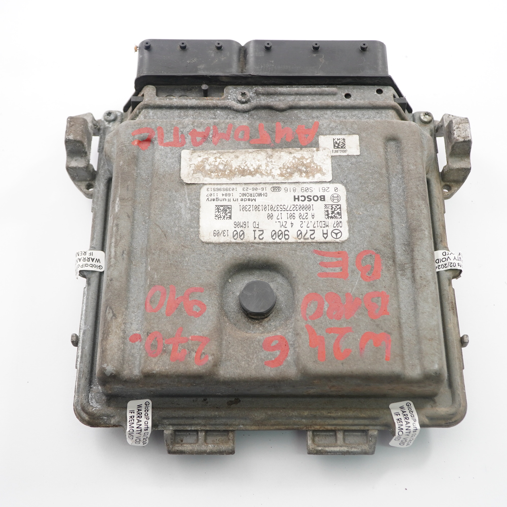 Mercedes W176 W246 A180 B180 BlauEFFICIENCY 270.910 122PS Motor ECU A2709002100