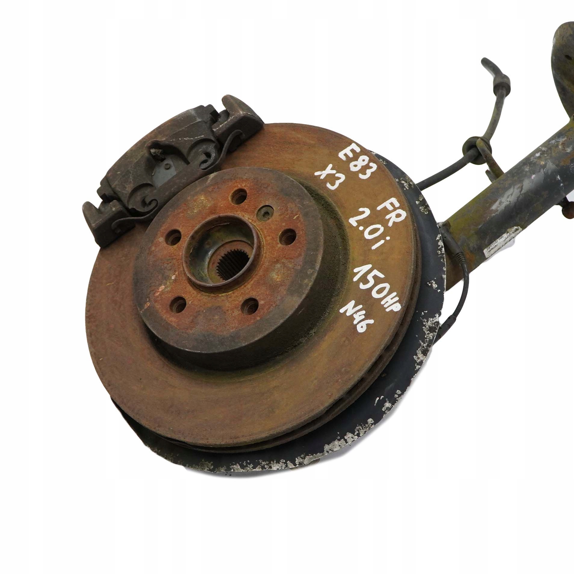 BMW X3 E83 2.0i N46 Front Right O/S Leg Sport Suspension Axle Brake Disc Set