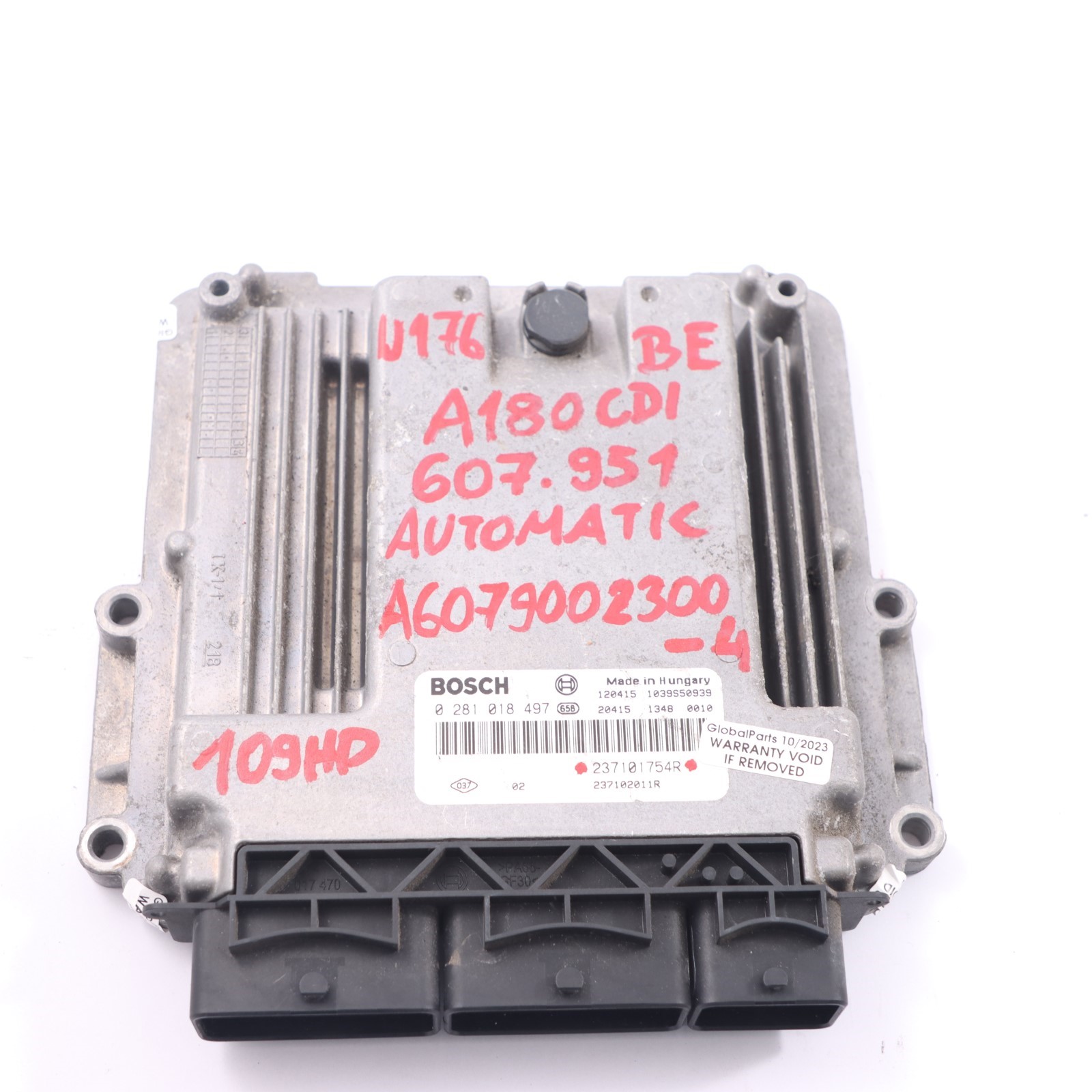 Mercedes W176 180 CDI OM607 Motorsteuergerät Modul ECU 237101754R Automatik