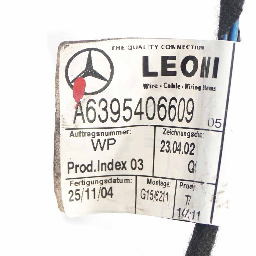 Wiring Loom Mercedes W639 Vito Cable Front Door Left Right N/O/S A6395406609