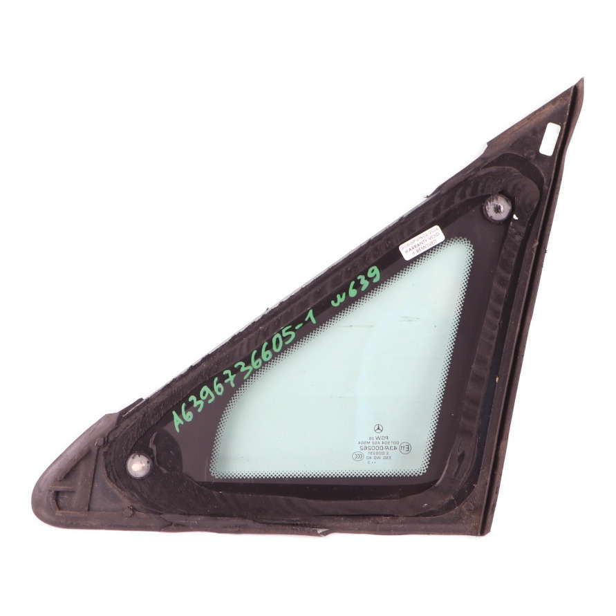 Side Quarter Window Mercedes Vito W639 Front Right O/S Triangle Glass AS2