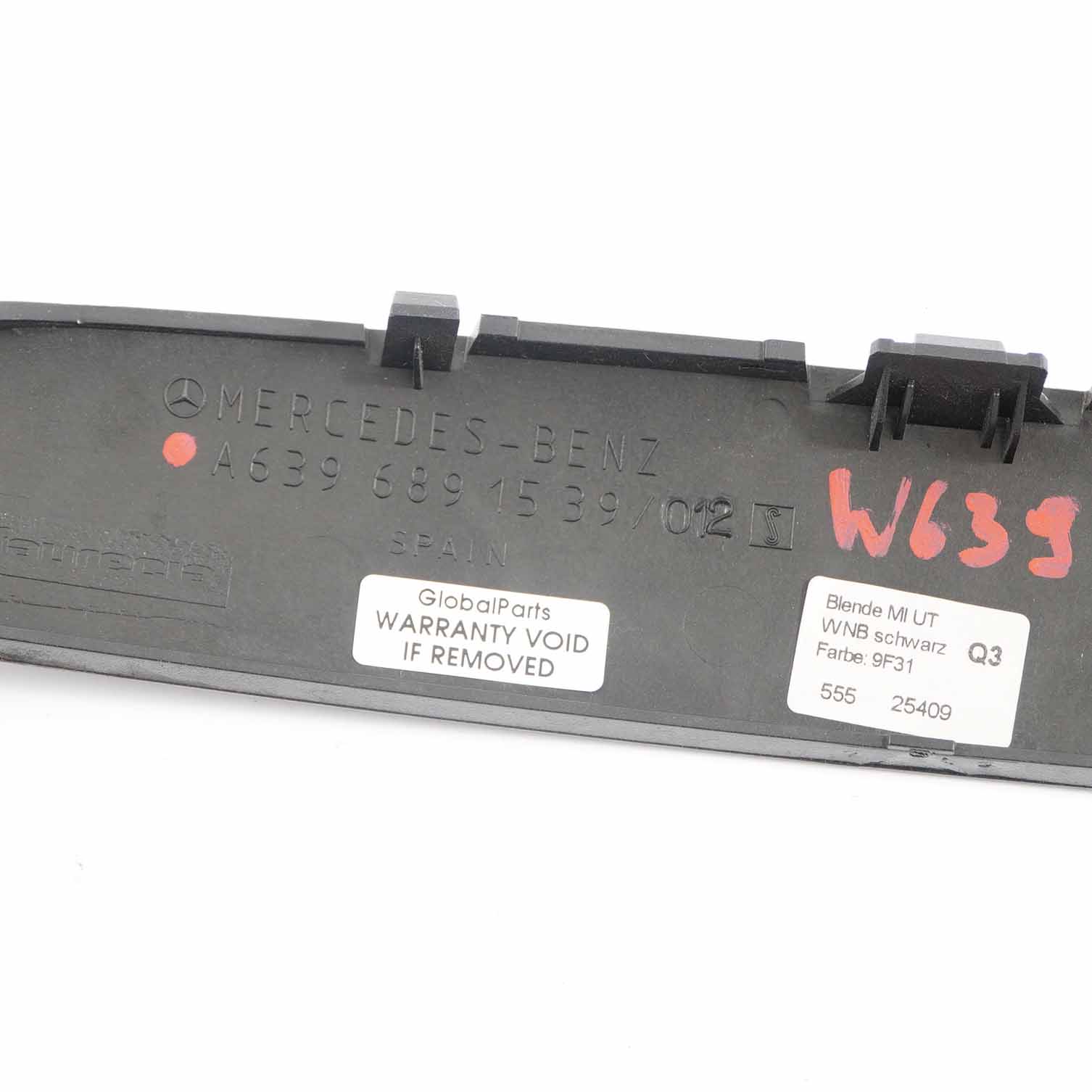 Mercedes Vito W639 Vorne Armaturenbrett Abdeckung Radio Rahmen A6396891539