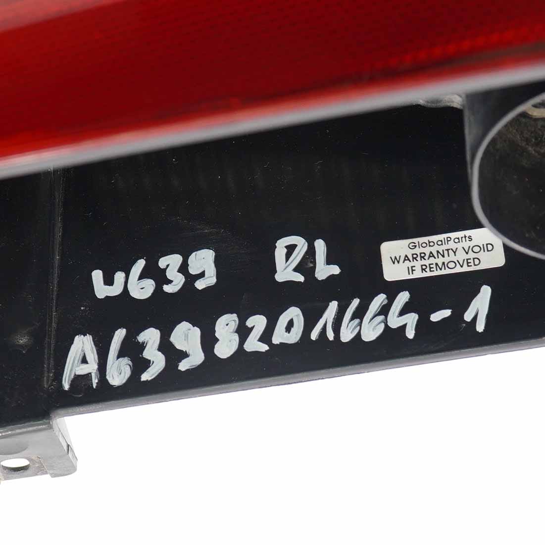 Rückleuchte Mercedes W639 Vito Hinten Links Rücklicht Seitenwand A6398201664