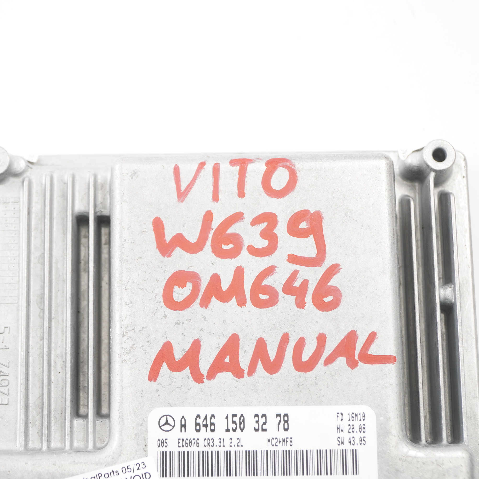 Mercedes Vito W639 OM646.982 109HP Motor Modul ECU Einheit A6461503278 Handbuch