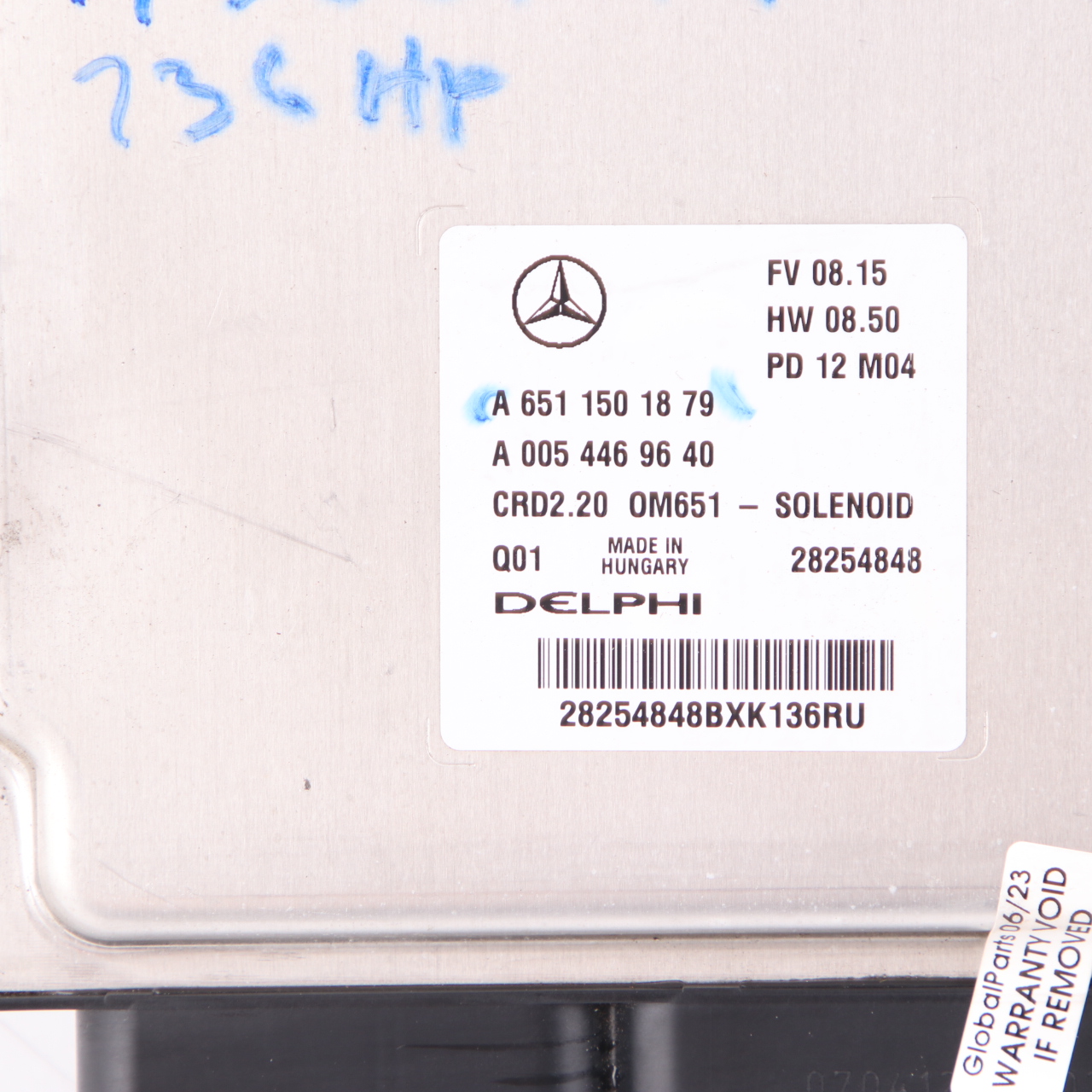 Mercedes W639 OM651.940 113 CDI 136HP Motoreinheit Modul ECU A6511501879 Manual