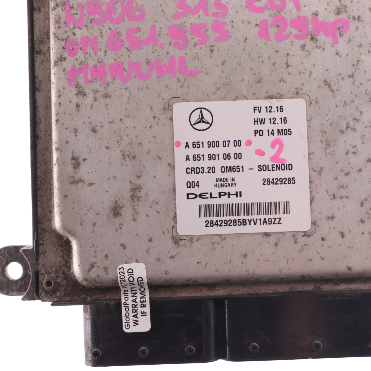 Mercedes W906 313 CDI OM651.955 129HP Dieselmotor ECU Kit A6519000700 Key Lock