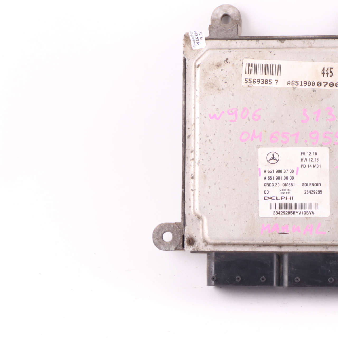 Mercedes W906 313 CDI OM651.955 129HP Dieselmotor ECU A6519000700 Handbuch