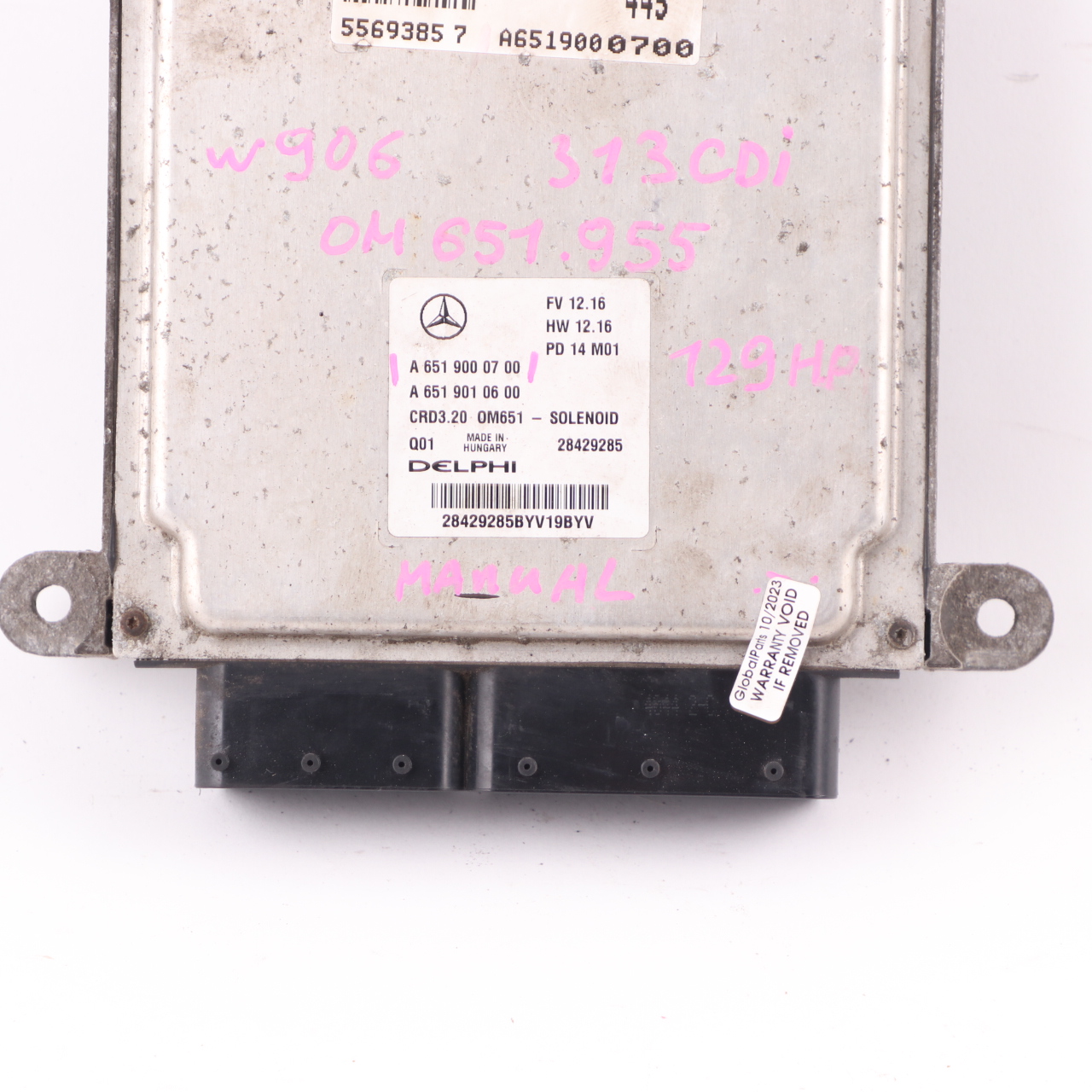 Mercedes W906 313 CDI OM651.955 129HP Dieselmotor ECU A6519000700 Handbuch