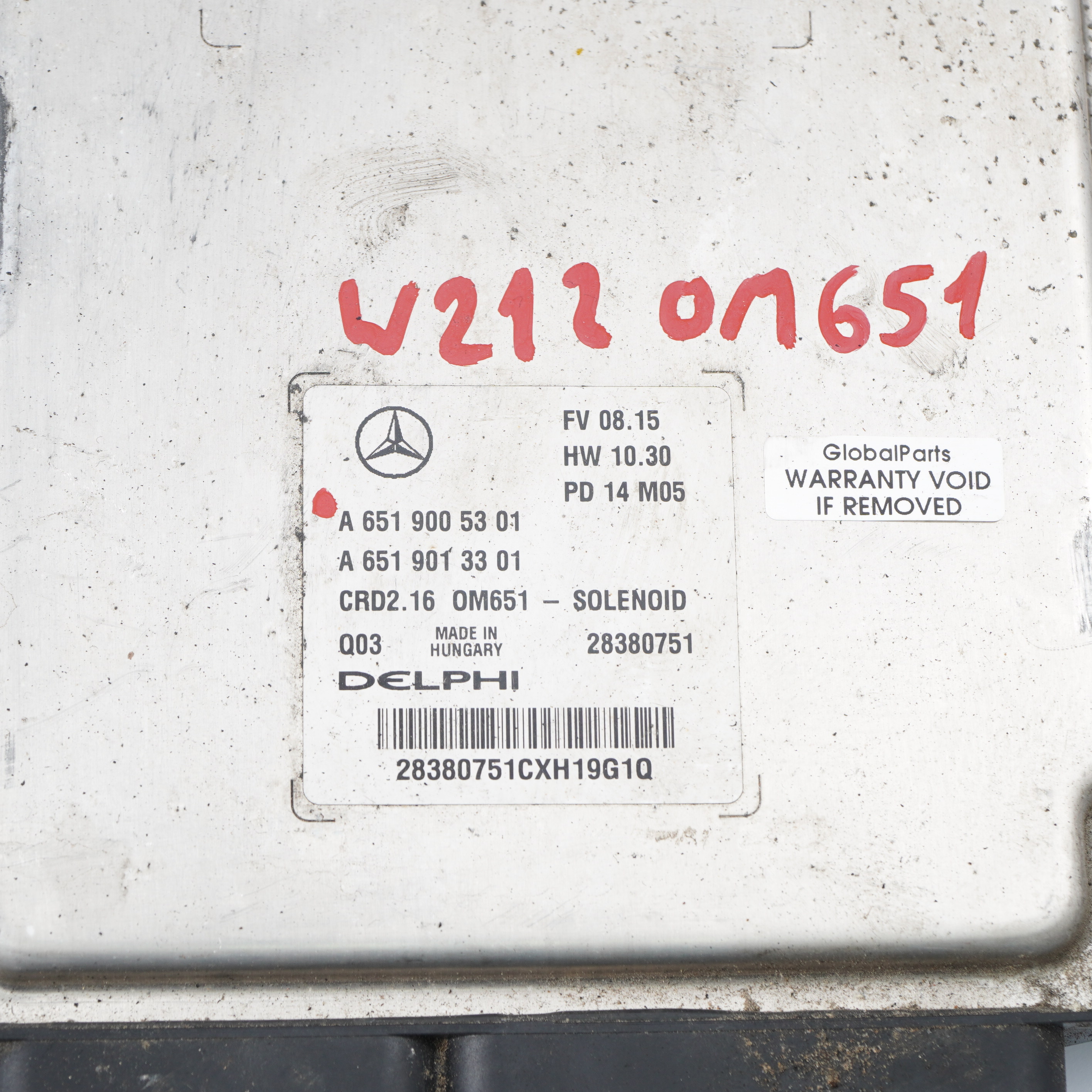 Mercedes W212 E220CDI OM651 Diesel Motorsteuergerät Steuergerät A6519005301