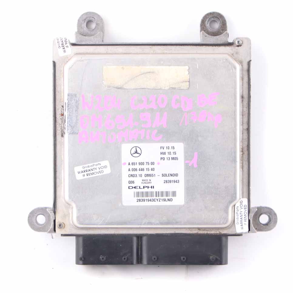 Mercedes W204 C220CDI BlueEFFICIENCY OM651.911 Motor Steuergerät A6519007500