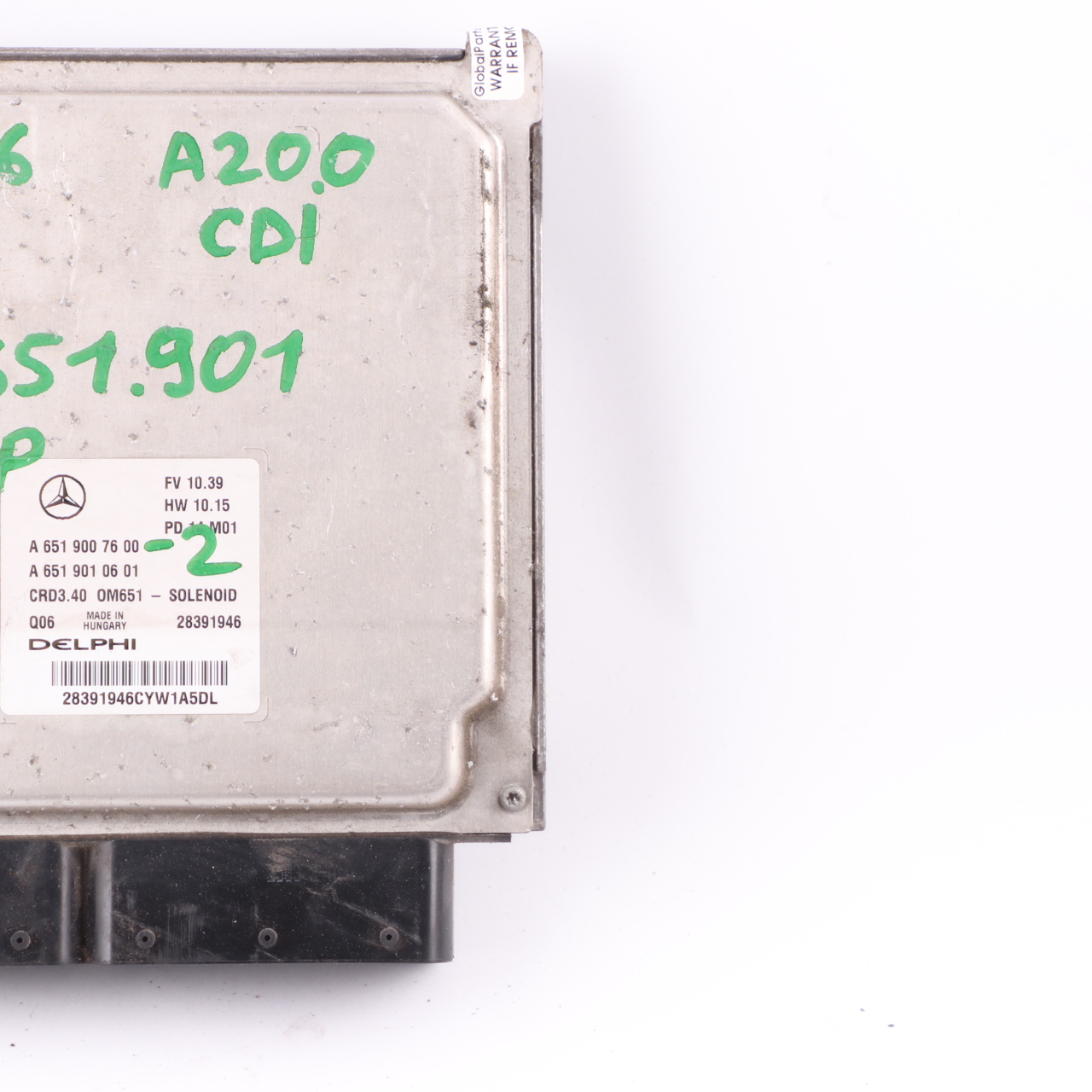 Mercedes W176 A200 CDI BlueEFFICIENCY OM651.901 Motormodul ECU A6519007600