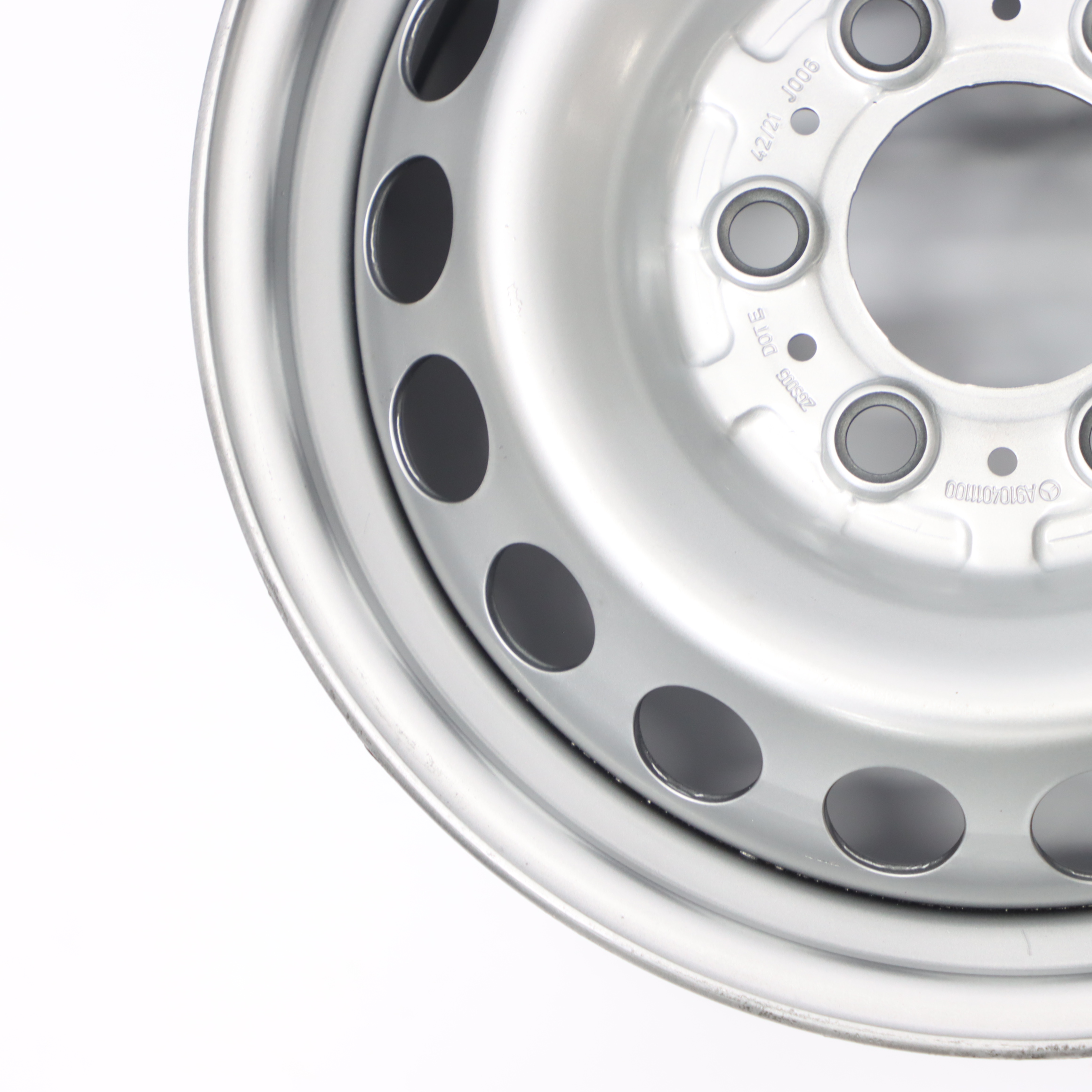 Mercedes Sprinter W907 W910 Silberne Stahl felge 16" 6,5J ET:62 A9104011100