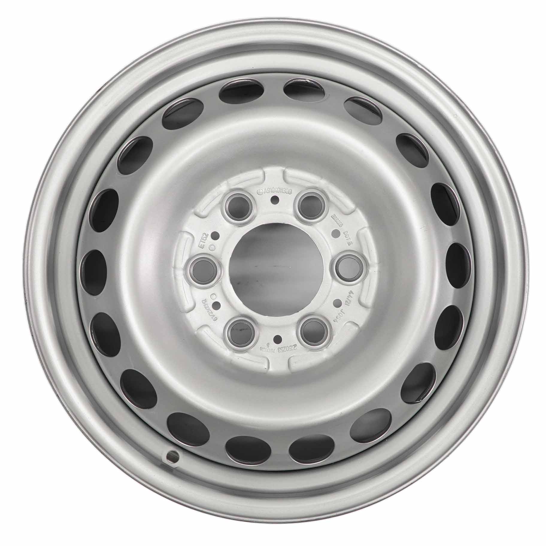 Mercedes Sprinter W910 Silberne Stahlfelge 16" 6,5J ET:62 A9104011300