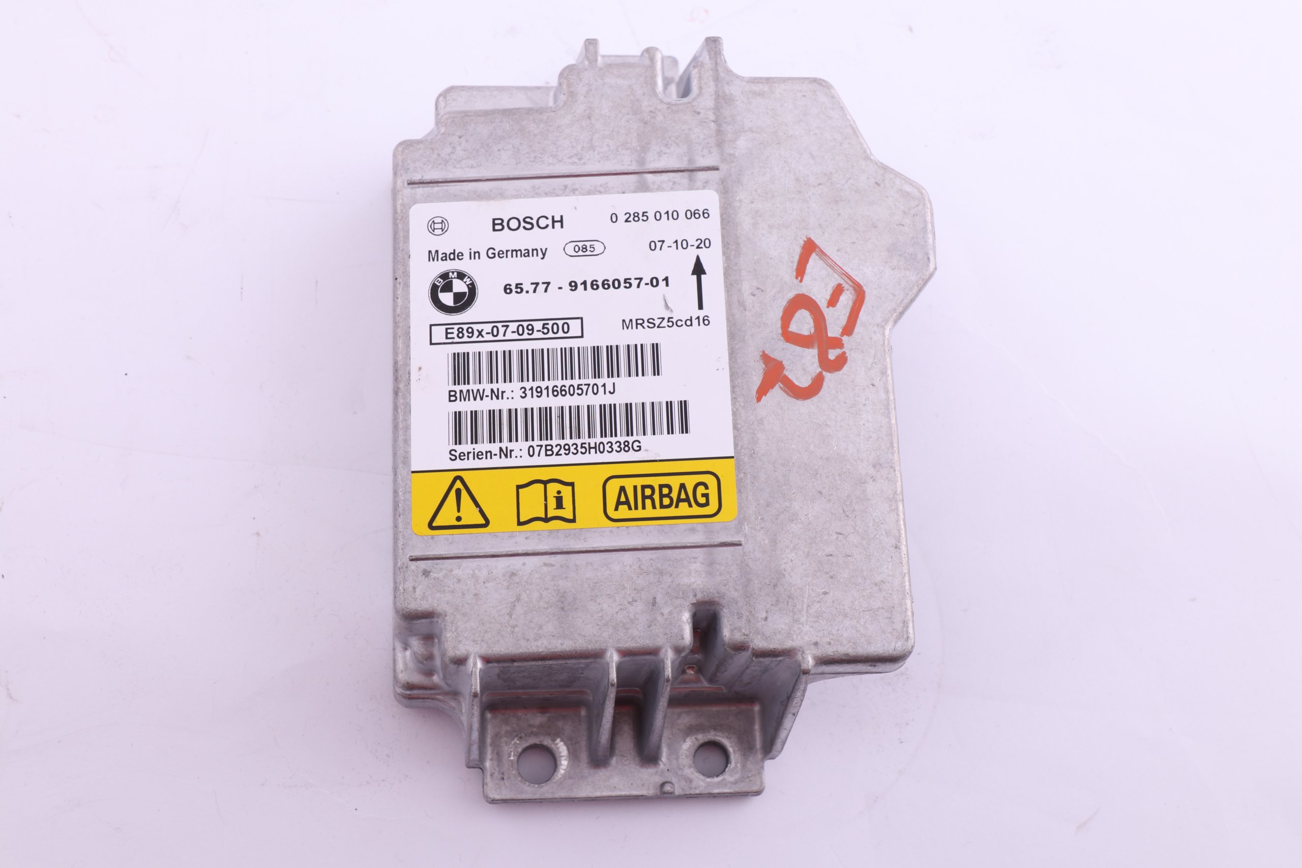 BMW 1 3 X1 Series E81 E87 E90 E91 Control Unit Airbag ECU NO CRASH DATA 9166057