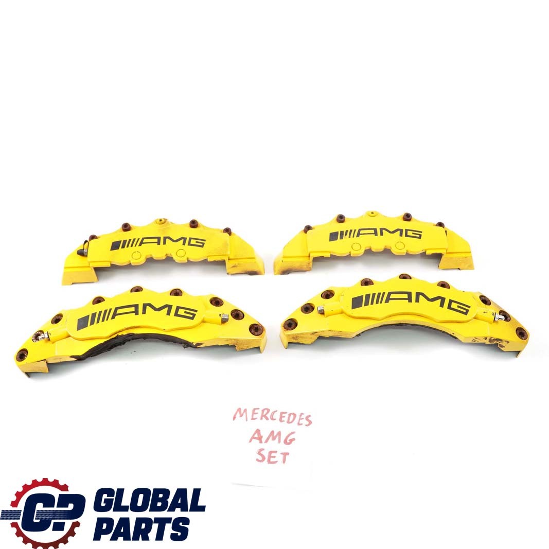 Mercedes-Benz C-Class W204 AMG Front Rear Brake Caliper Cover Kit Set Yellow