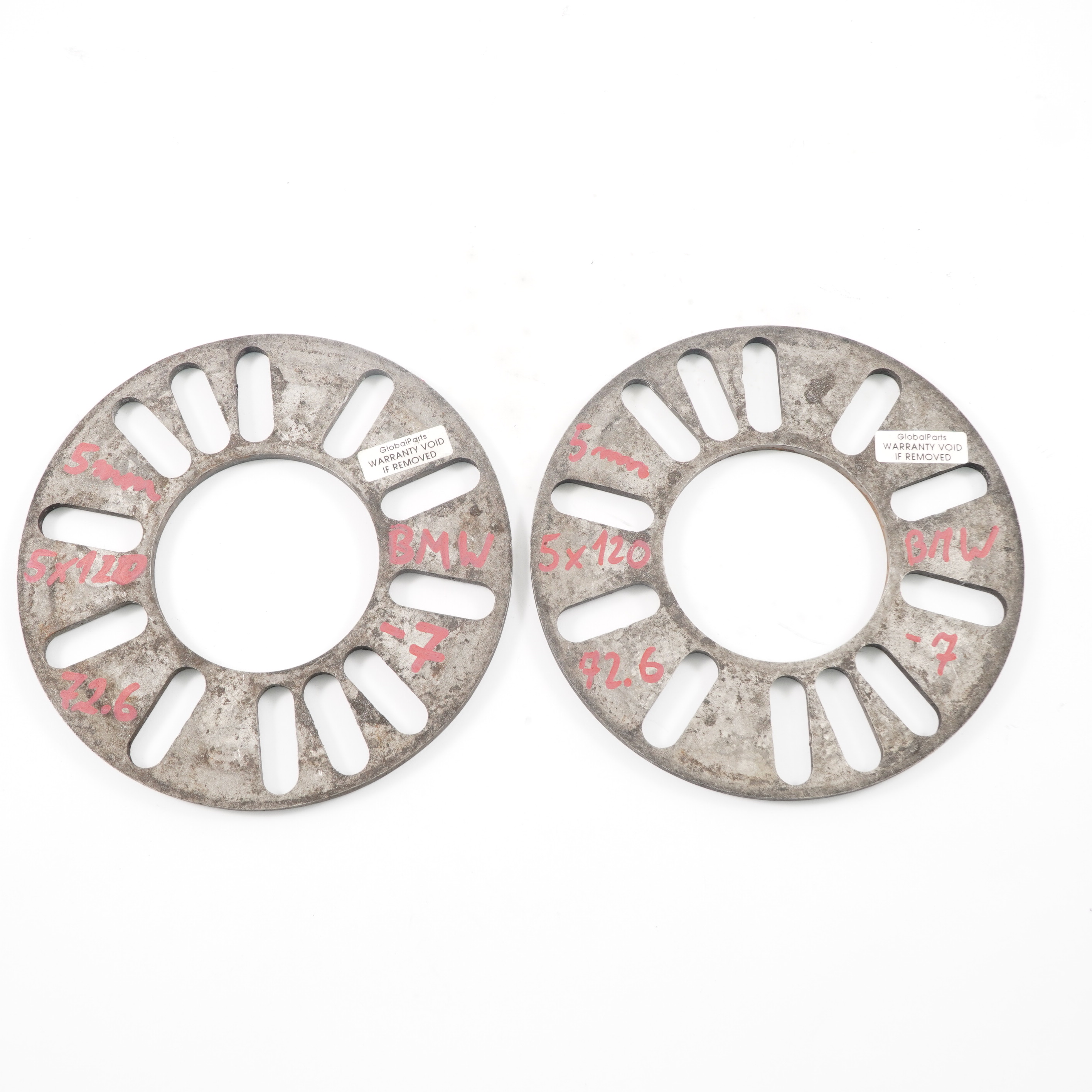 Alloy Wheel Spacers Hubcentric Shims BMW 5x120 72.56mm 5mm 