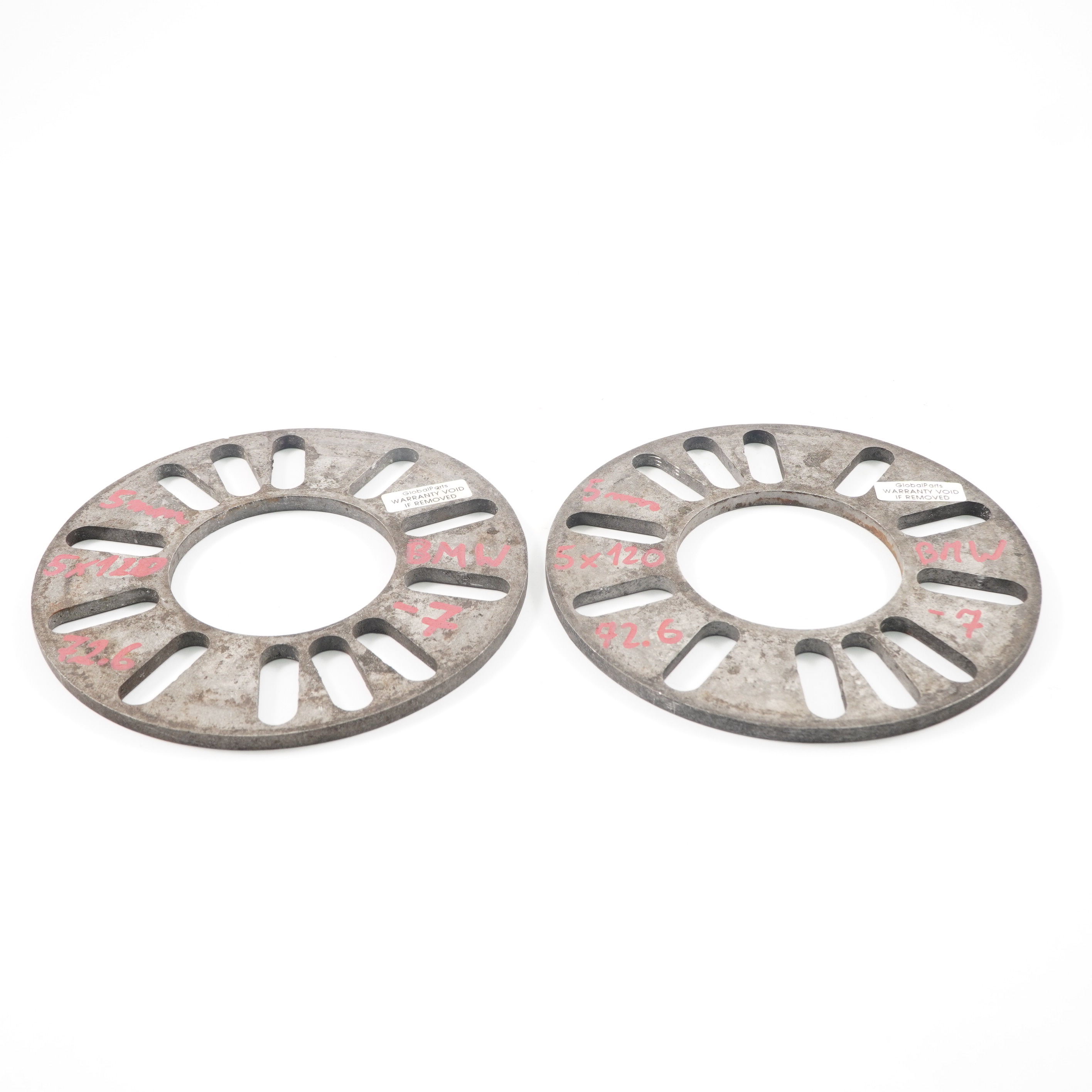 Alloy Wheel Spacers Hubcentric Shims BMW 5x120 72.56mm 5mm 