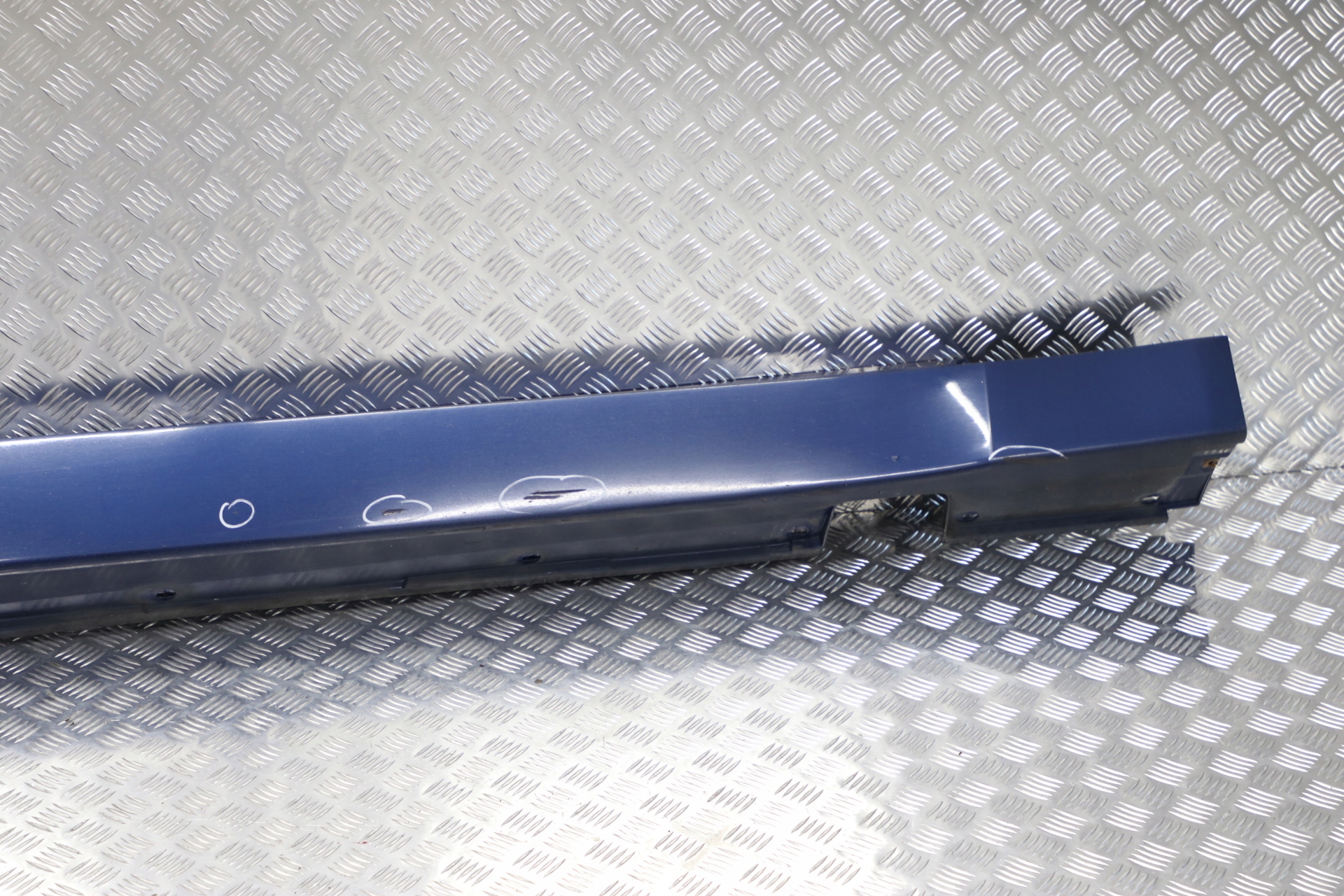 BMW 5 Series E61 Door Sill Side Cover Skirt Right O/S Mysticblau Mystic Blue - A07