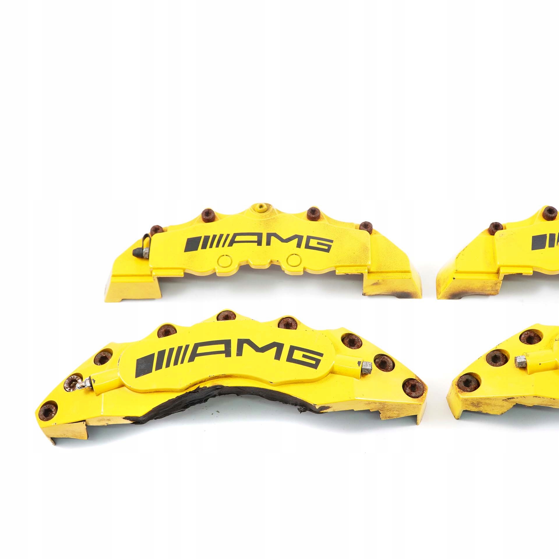 Mercedes-Benz C-Class W204 AMG Front Rear Brake Caliper Cover Kit Set Yellow