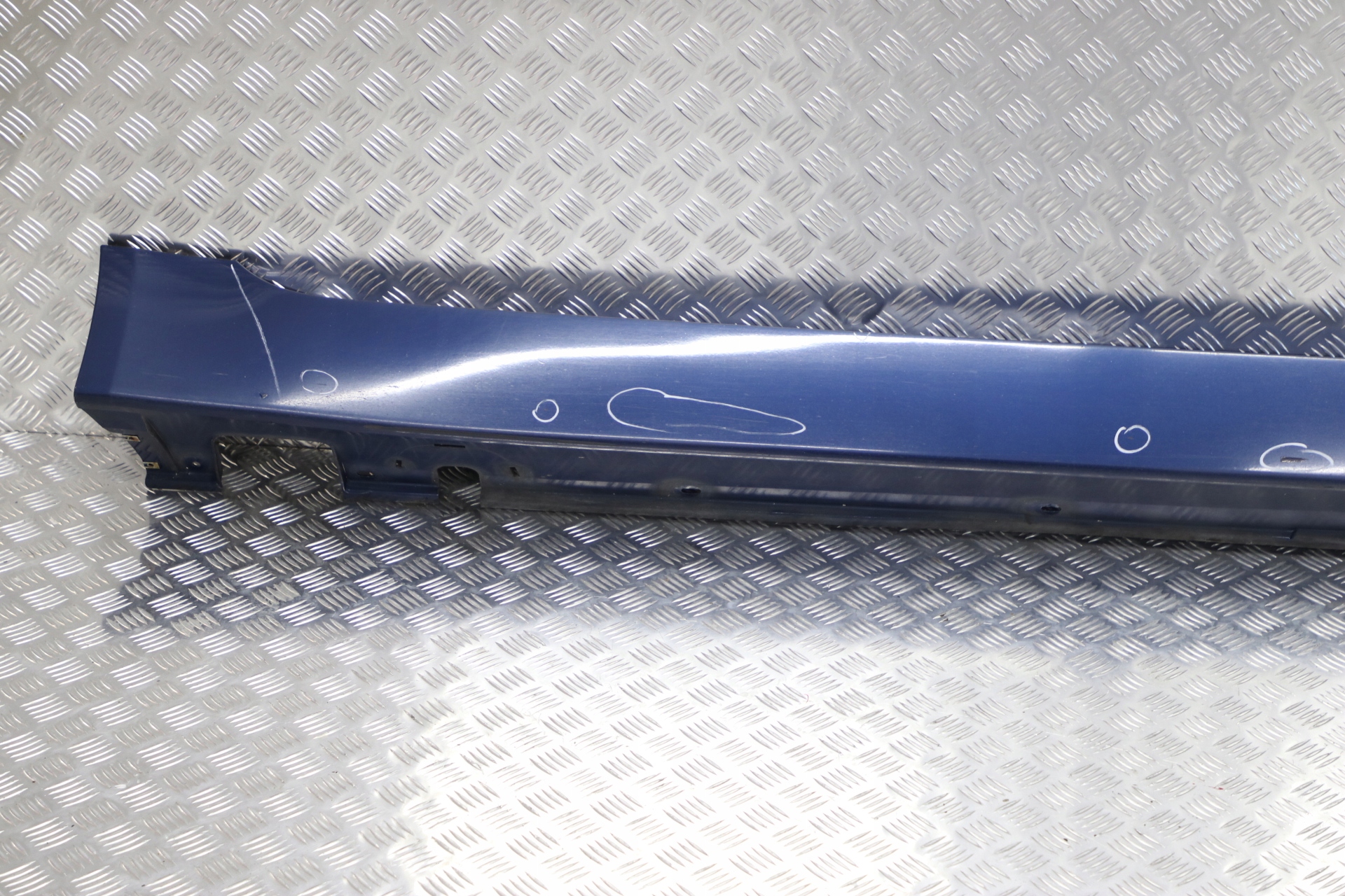 BMW 5 Series E61 Door Sill Side Cover Skirt Right O/S Mysticblau Mystic Blue - A07